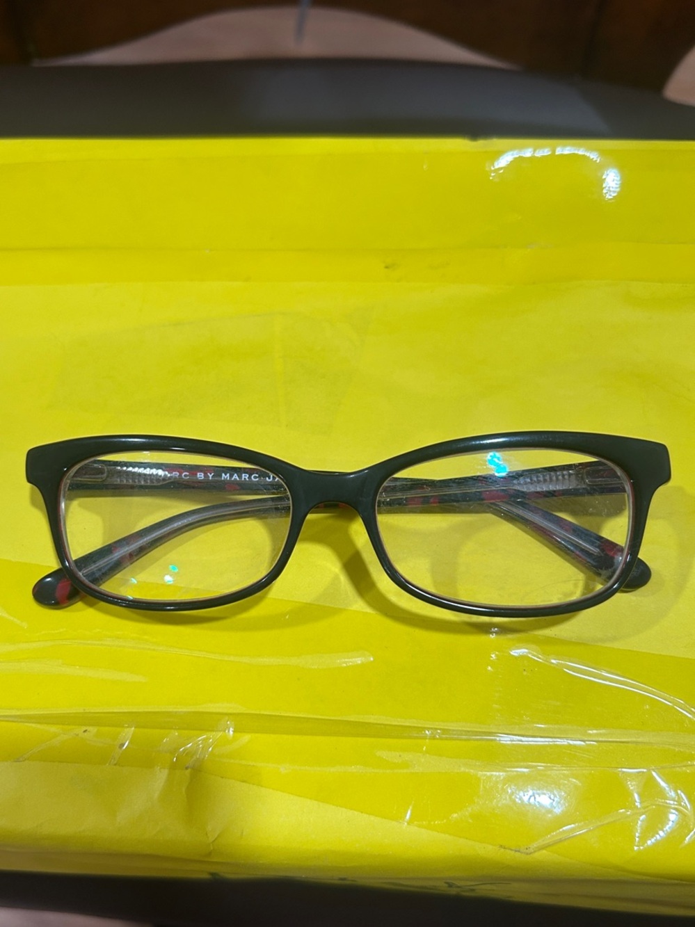 Marc by Marc Jacobs Black Eyeglass Frames with Lip Prints inside. EUC